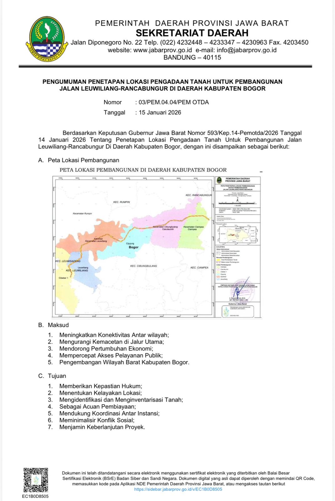 PENETAPAN LOKASI LEUWILIANG - RANCABUNGUR